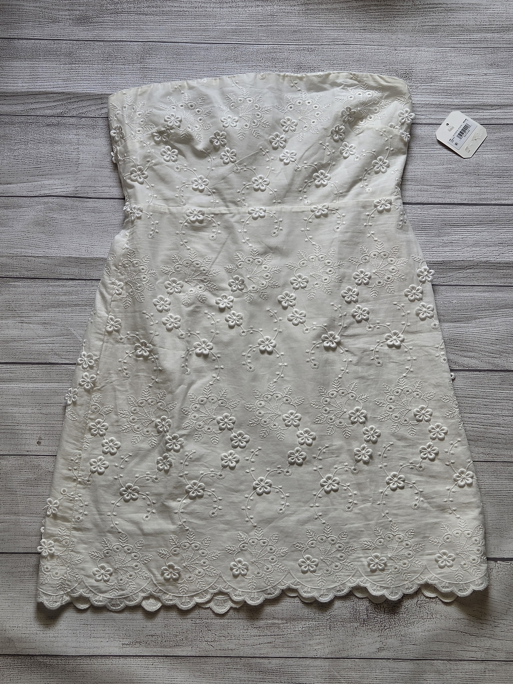 Altar'd State Strapless White Eyelet Embroidered Sundress